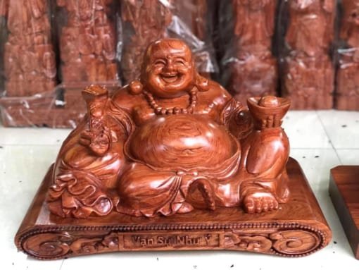 Di lặc ngồi gỗ hương đá